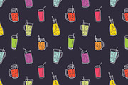 Smoothie drinks set + backgrounds, a Food Illustration by Good Studio (Thumbnail 12 of 25)