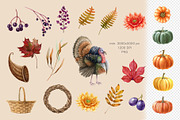 Thanksgiving Watercolor Clipart, a Seasonal Illustration by AnitaPol (Thumbnail 8 of 17)