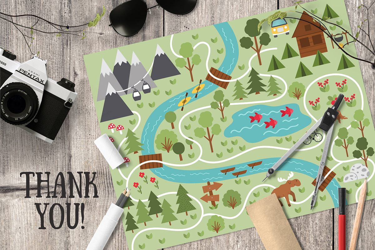 Camping map creator, an Animal Illustration by Lexi Claus (Photo 11 of 11)
