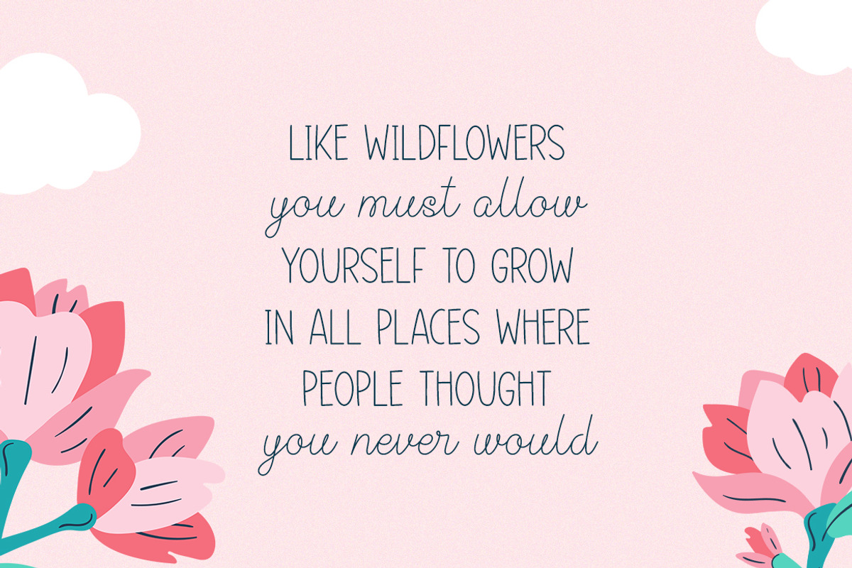 Wildflowers in Spring Font Duo, a Script Font by Salt & Pepper Designs (Photo 2 of 8)