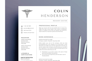Doctor Resume Template Word,, a Resume Template by Climbwithelevator