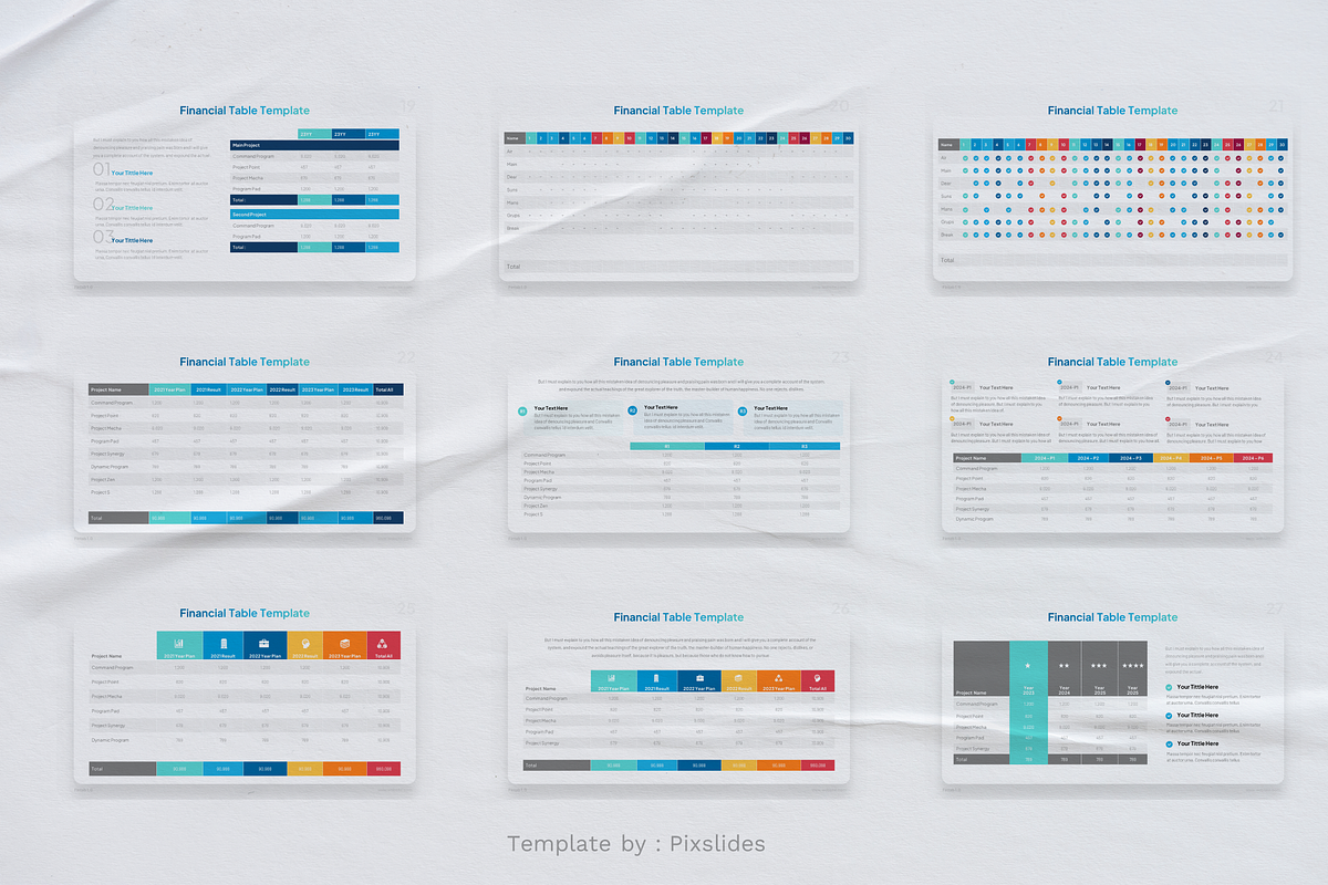 Financial Table PowerPoint Template, a Presentation Template by Pixslides (Photo 4 of 6)