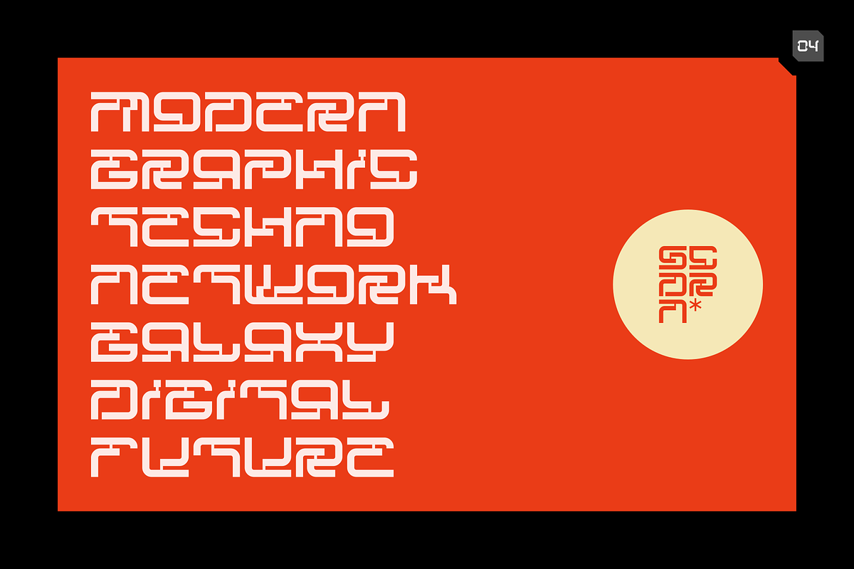 Scuedron - Modern Futuristic Font, a Symbol Font by Yktypstd (Photo 3 of 7)
