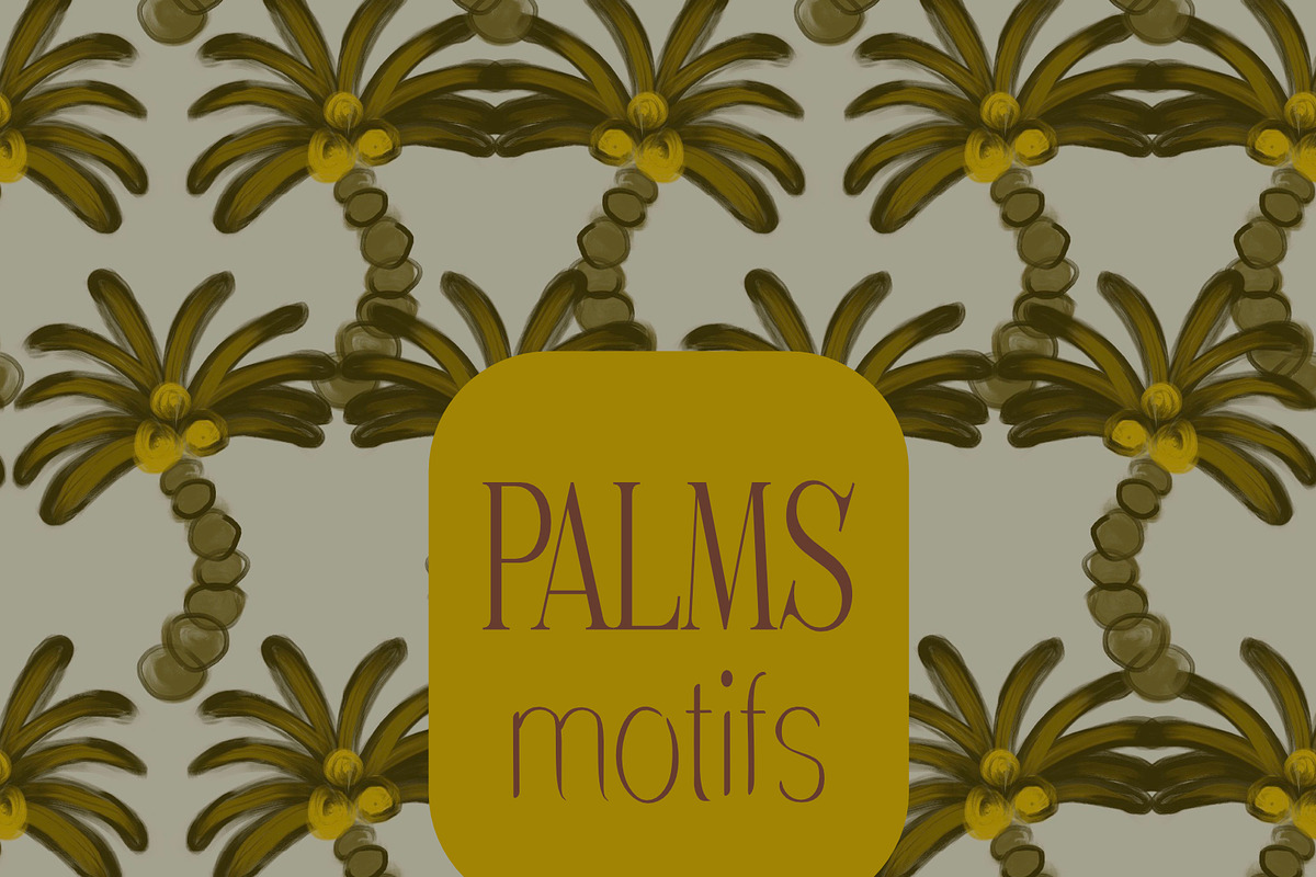 Exotic bold palms motifs jungle, a Pattern Graphic by Nocito Design (Photo 1 of 6)