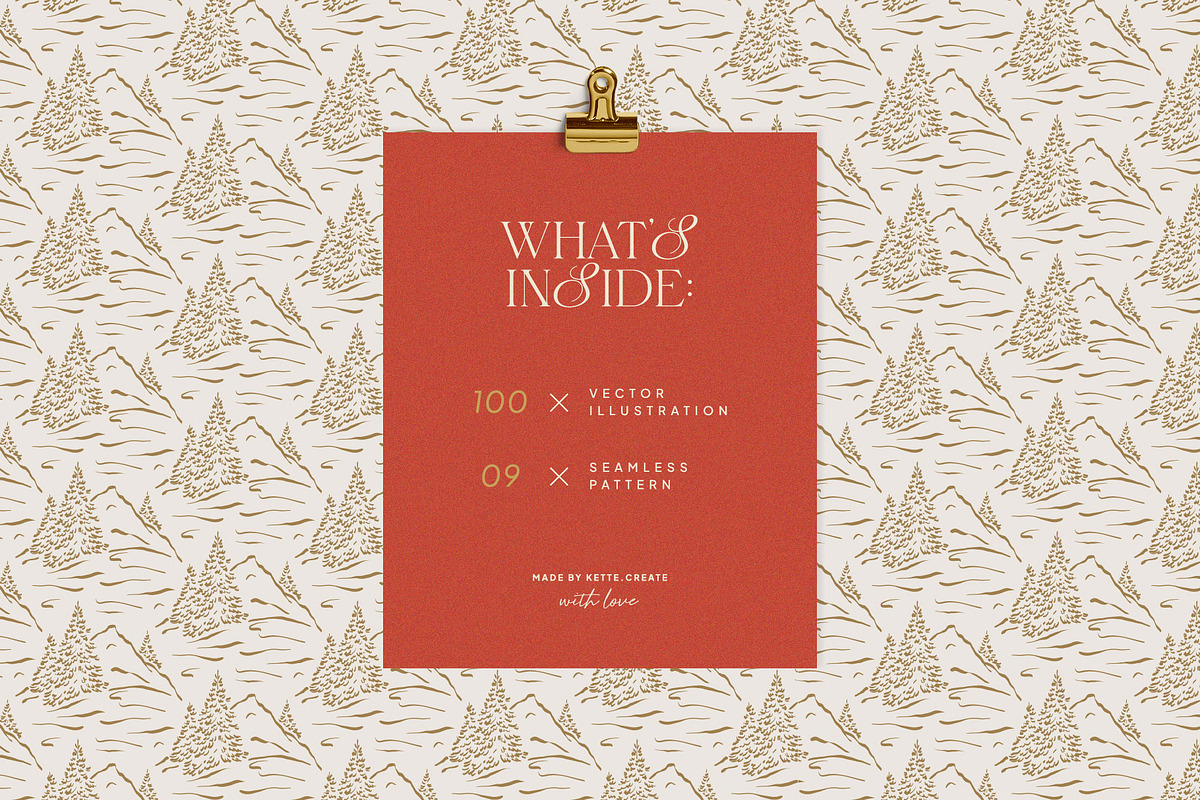 Vintage Christmas | Illustration Kit, a Seasonal Illustration by KetteCreate (Photo 3 of 11)