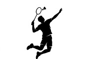 60 Badminton Player Smash Silhouette, a Person Illustration by Amazin_art (Thumbnail 5 of 37)