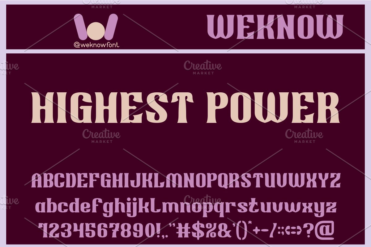 Highest Power font, a Serif Font by weknow (Photo 1 of 8)