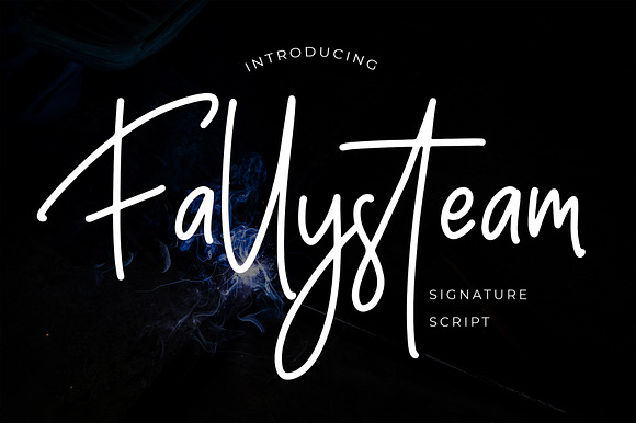 Fallysteam Signature Script Font preview 8
