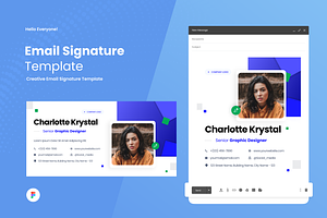 Graphic Designer - Email Signature, an UI Kit Template by SquidPixey