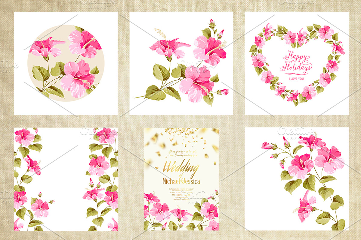 Wedding Invitation Cards Set., a Card Template by Kotkoa (Photo 3 of 3)