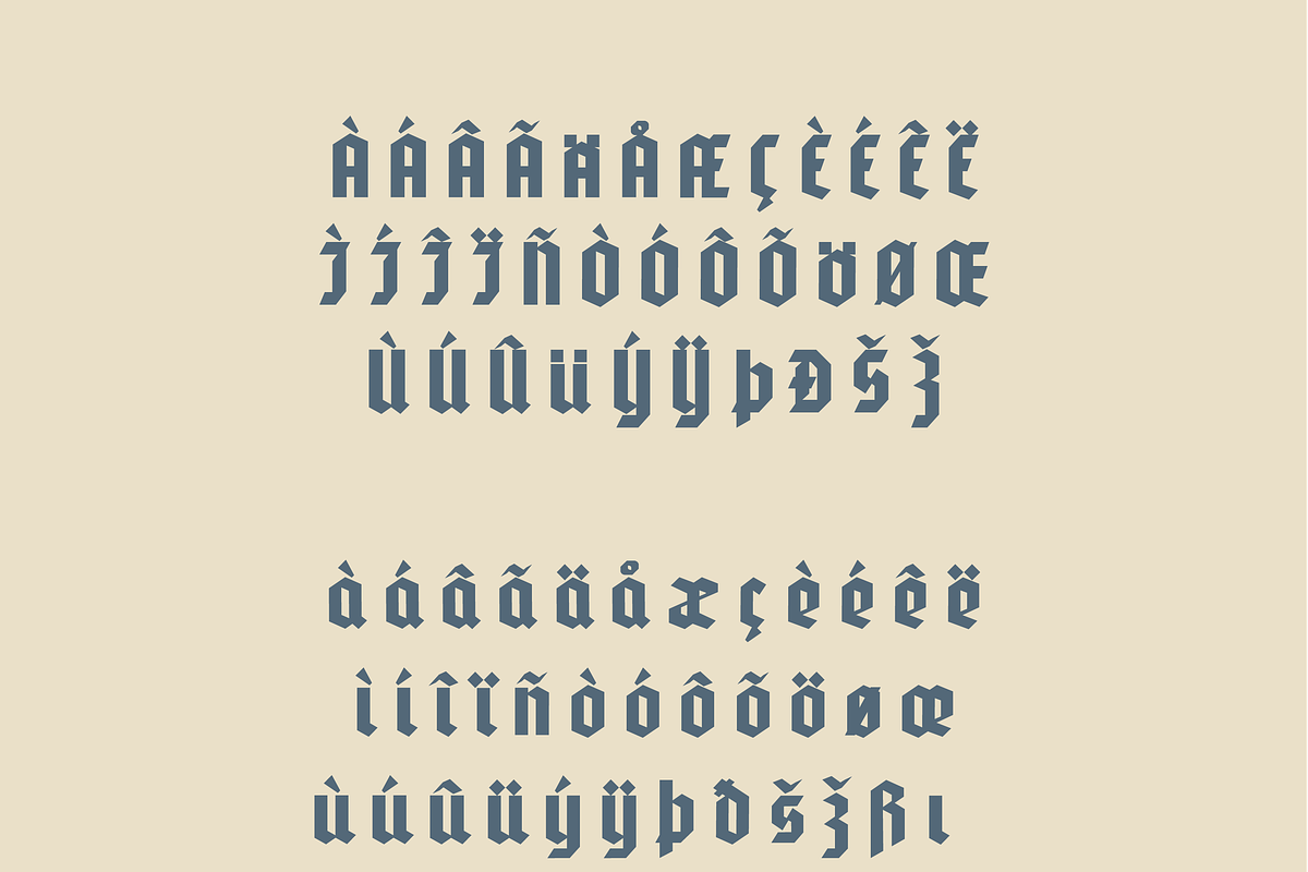 Scuro – A Bold and Edgy Blackletter, a Blackletter Font by Creative Foundry (Photo 8 of 8)