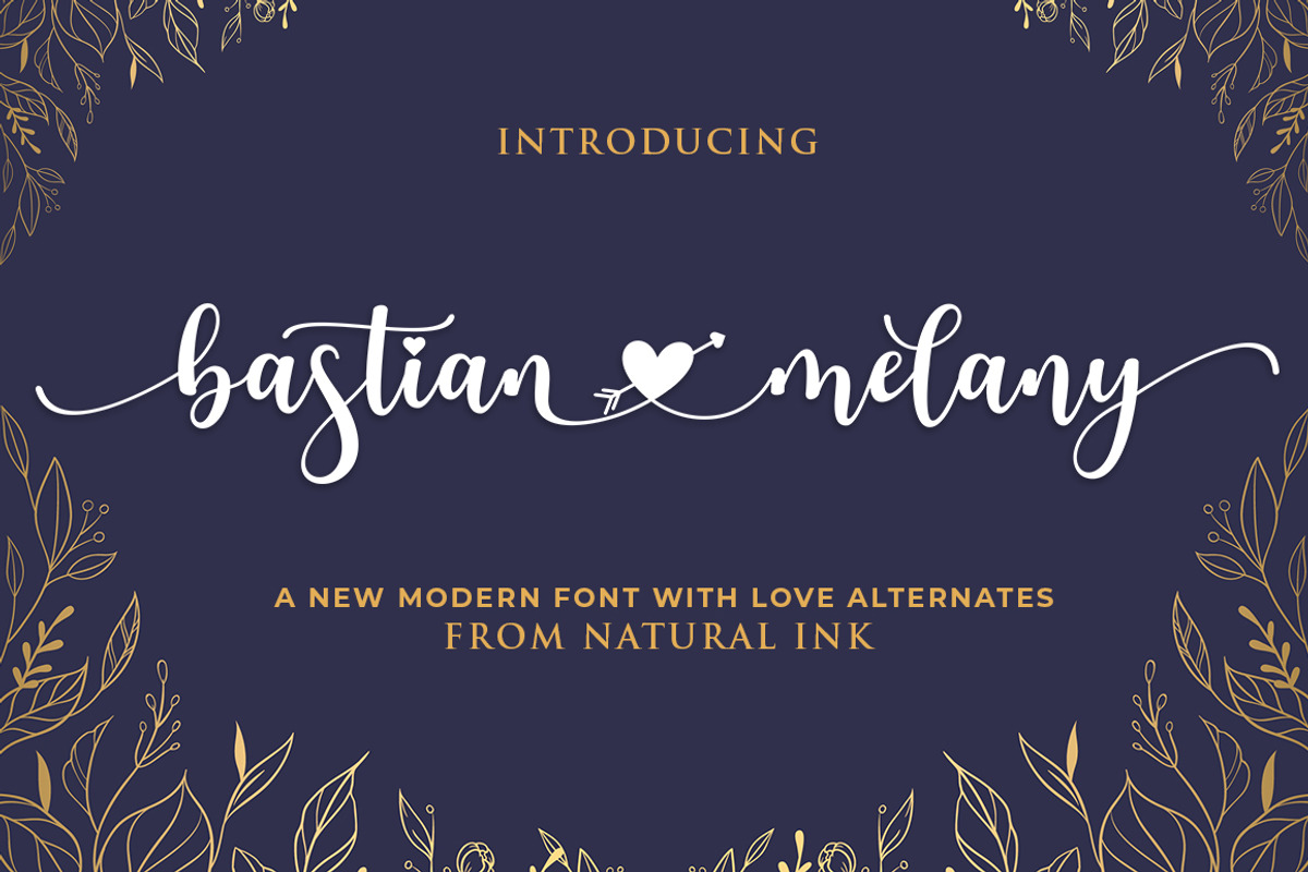 Bastian Melany, a Script Font by Natural Ink Studio (Photo 8 of 8)