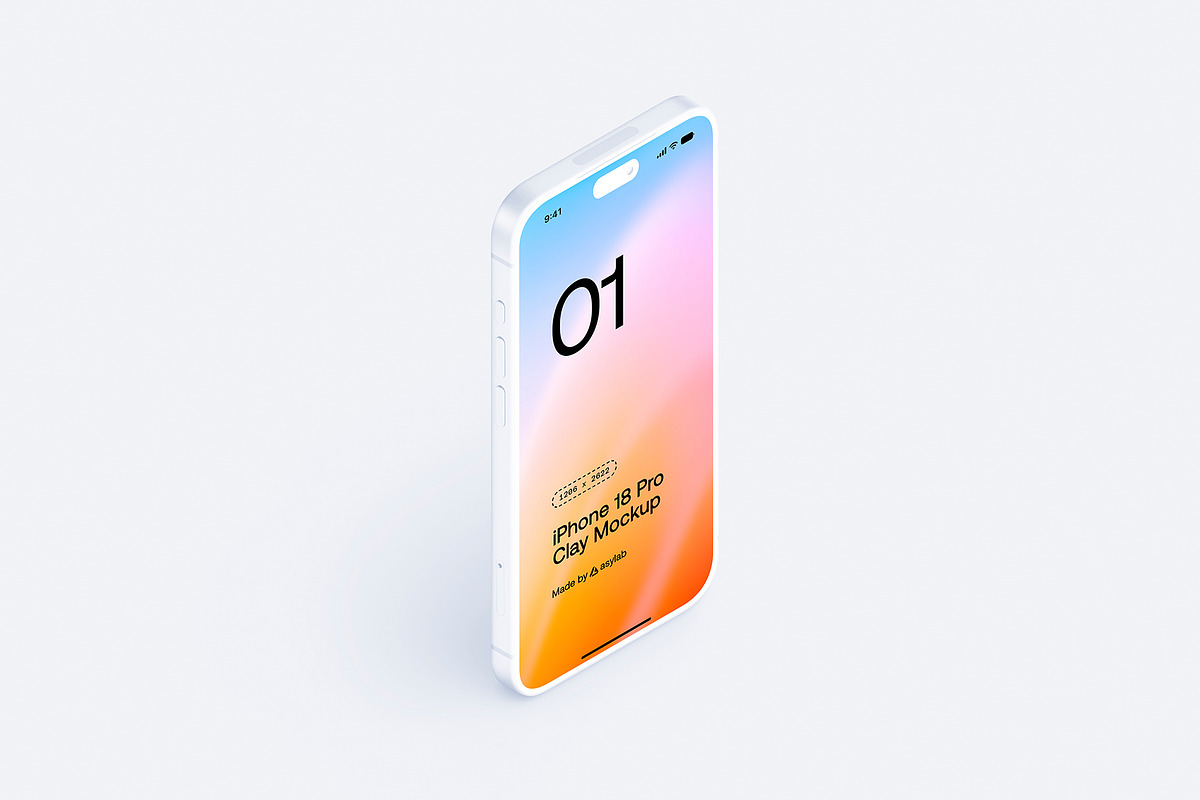 iPhone 18 Pro Clay - 24 Mockups, an iPhone Mockup by Asylab (Photo 20 of 54)
