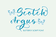Scotch Argus Butterfly Script Font, a Handwritten Font by Freeling Design House (Thumbnail 1 of 6)