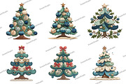 Christmas Tree Clipart, an Illustration by DreamArtGraphic (Thumbnail 5 of 5)