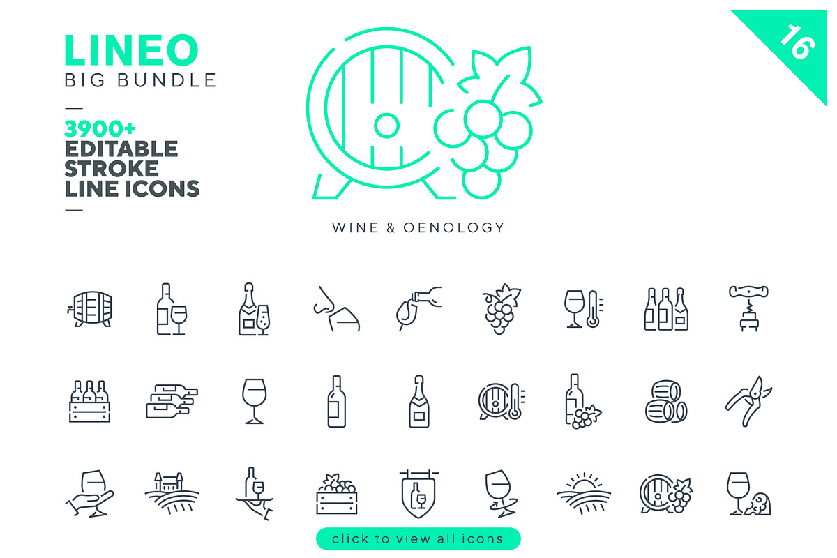 LINEO Big Pack - 3900+ icons, an Outline Icon by sharpnose (Photo 21 of 22)
