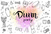 55 doodles of percussion instruments, an Object Graphic by airdynamic (Thumbnail 1 of 5)