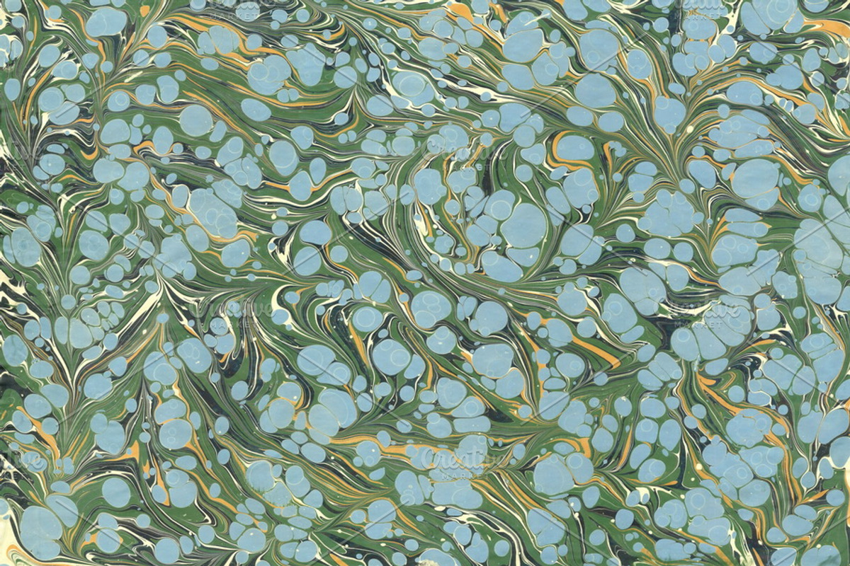3 Hand Marbled Papers Forest, a Texture Graphic by Marblingdom (Photo 4 of 4)