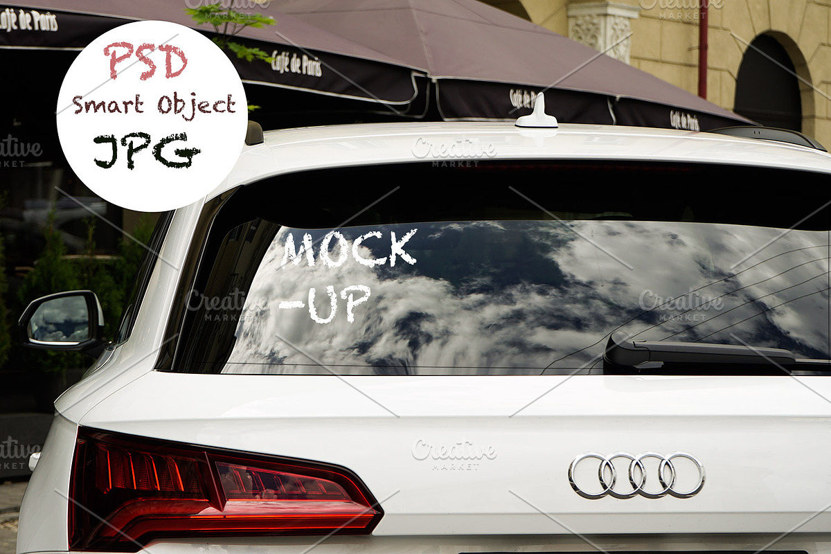 Car Window Mockups for Car Stickers, a Mockup by VetalStock (Photo 3 of 11)