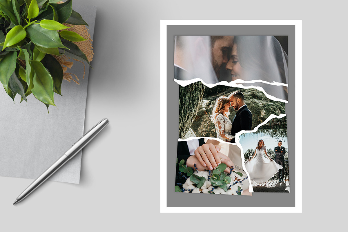 Photo Collage with Torn Effect, a Books & Magazine Mockup by Weape Studio (Photo 4 of 5)