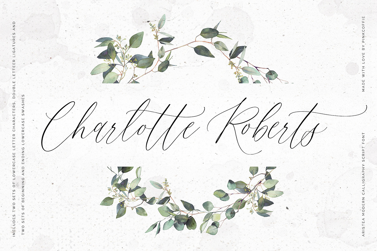 Aristea | Modern Calligraphy Script, a Script Font by Pink Coffie (Photo 2 of 9)