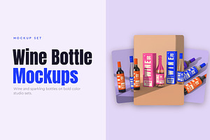 Wine Bottle Mockup Pack