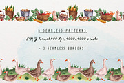 Village watercolor clipart, a Decorative Illustration by a_ptichkina (Thumbnail 4 of 7)