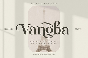 Vangba Typeface, a Serif Font by alit design