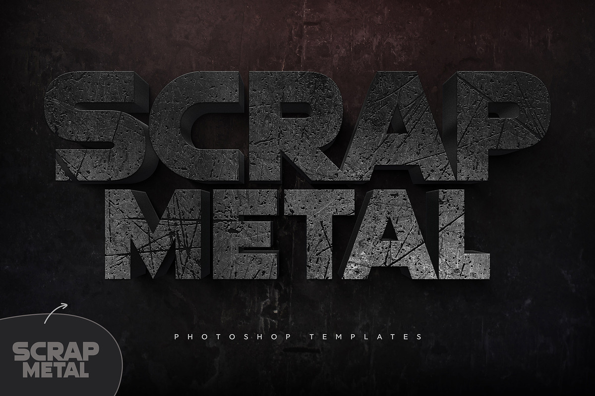Rusty Metal Text Effects, a Layer Style Add-On by Andrew Skoch Design (Photo 4 of 9)