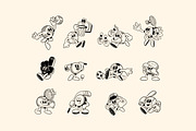 Retro Sports Mascot Illustrations, an Object Graphic by Ludere Studios (Thumbnail 3 of 8)