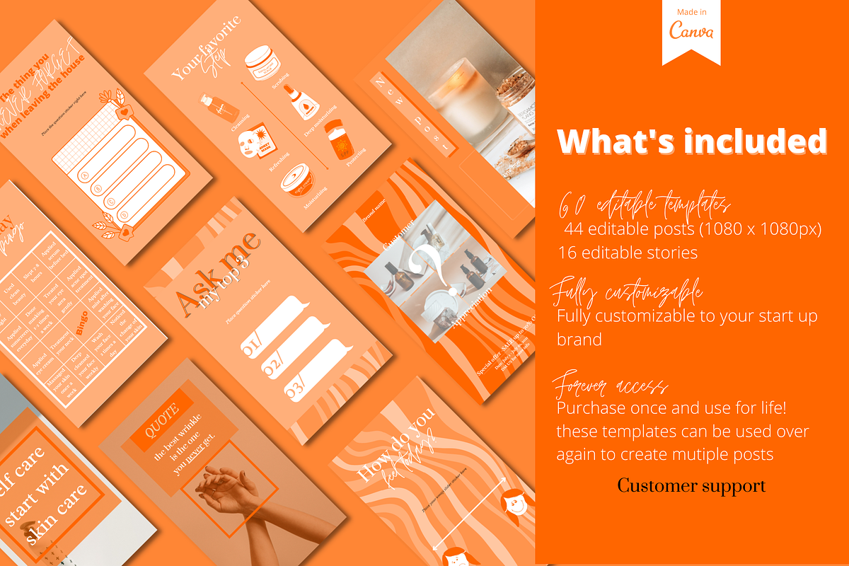 60 TREND SKINCARE INSTAGRAM TEMPLATE, a Social Media Template by LemonNguyen (Photo 3 of 6)