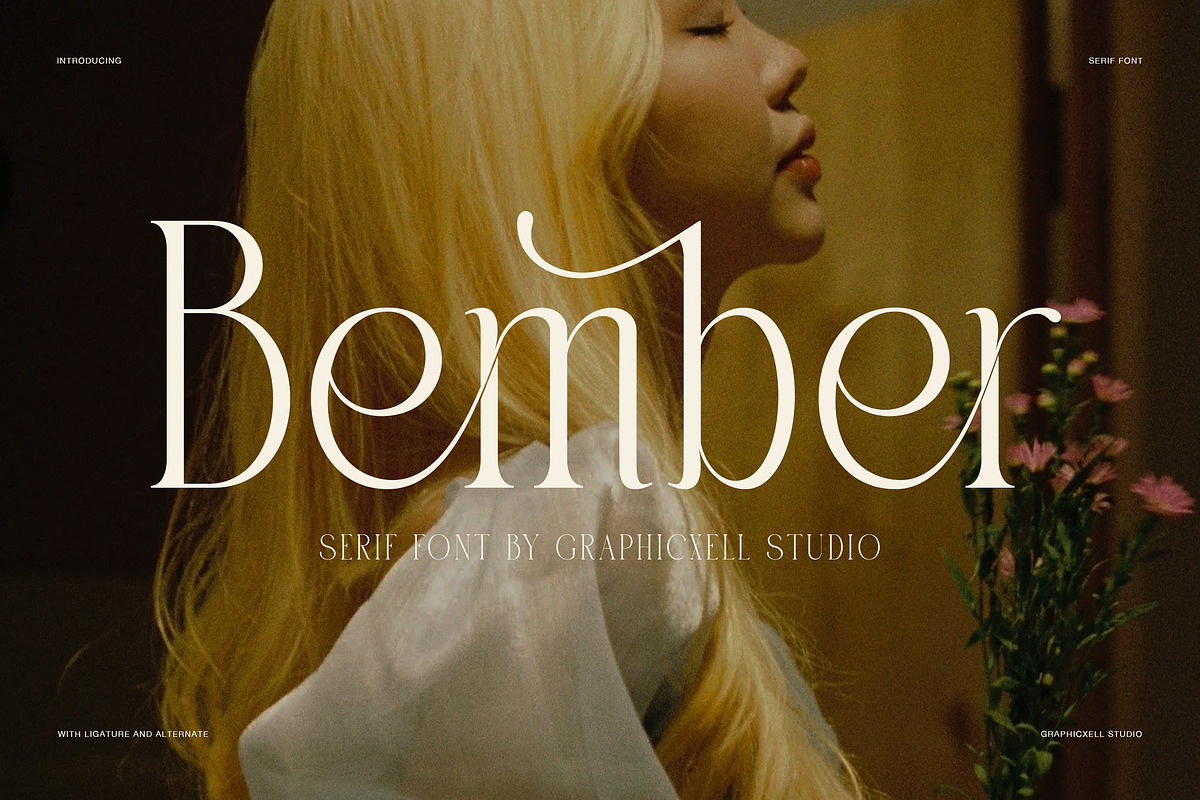 Bember Elegant Serif Font, a Serif Font by Graphicxell (Photo 1 of 8)