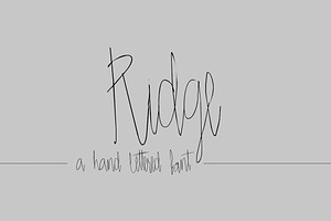 RIDGE Hand Lettered Font