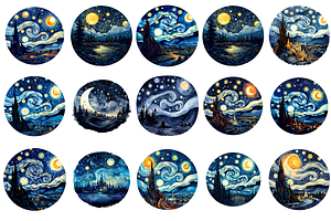 Magic Starry Night Clipart