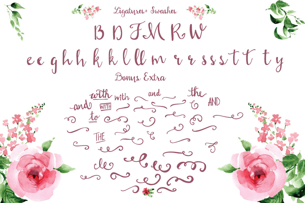With love Handwritten font preview 3