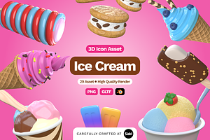 3D Ice Cream Icon