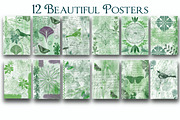 Vintage Green Mixed Media A4 Posters, a Texture Illustration by Luna Y Mar (Thumbnail 2 of 7)