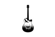Nature Landscape Guitar Silhouette, an Object Illustration by Creativeshirt (Thumbnail 26 of 31)