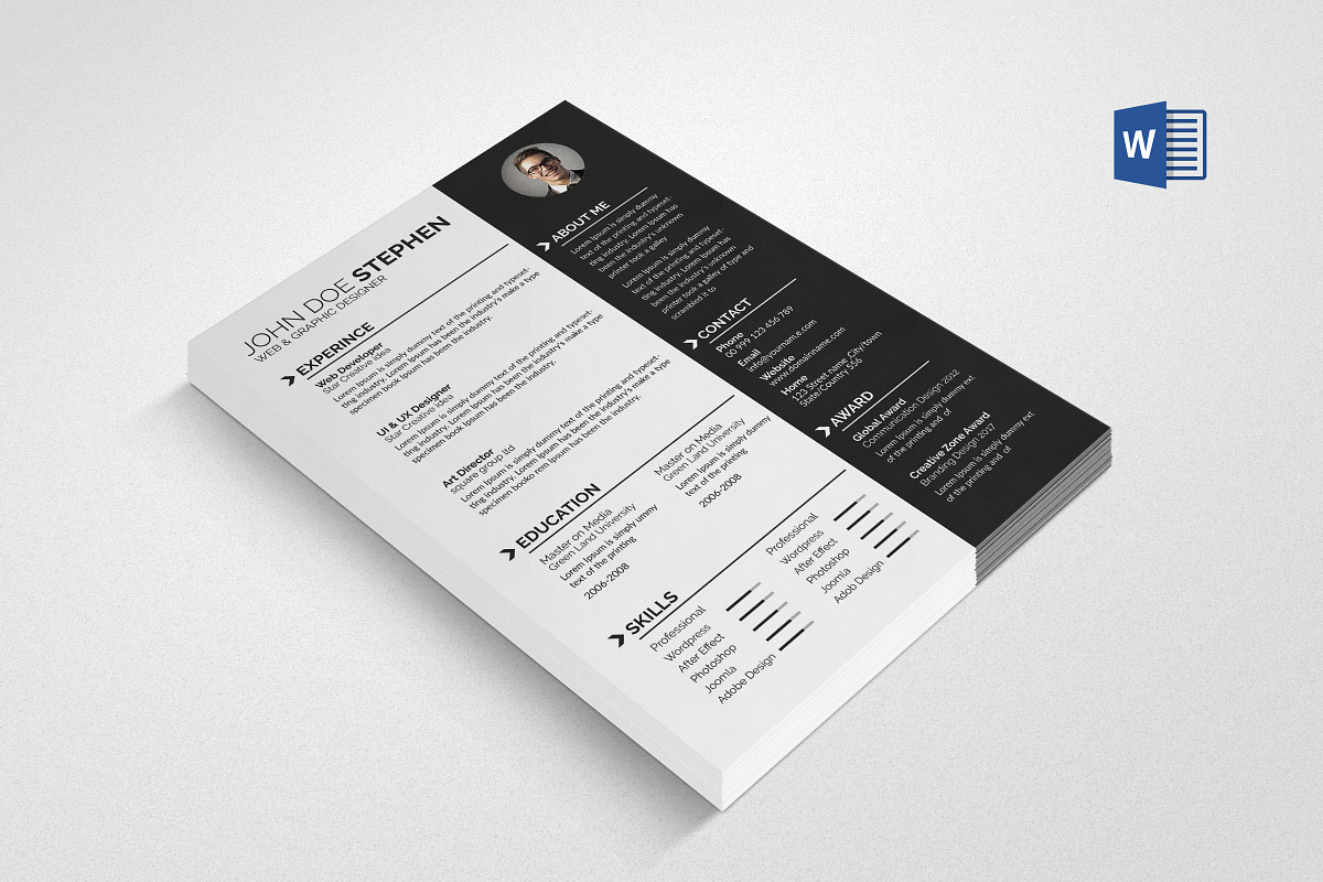 Resume/CV, a Resume Template by graphicforest (Photo 4 of 5)