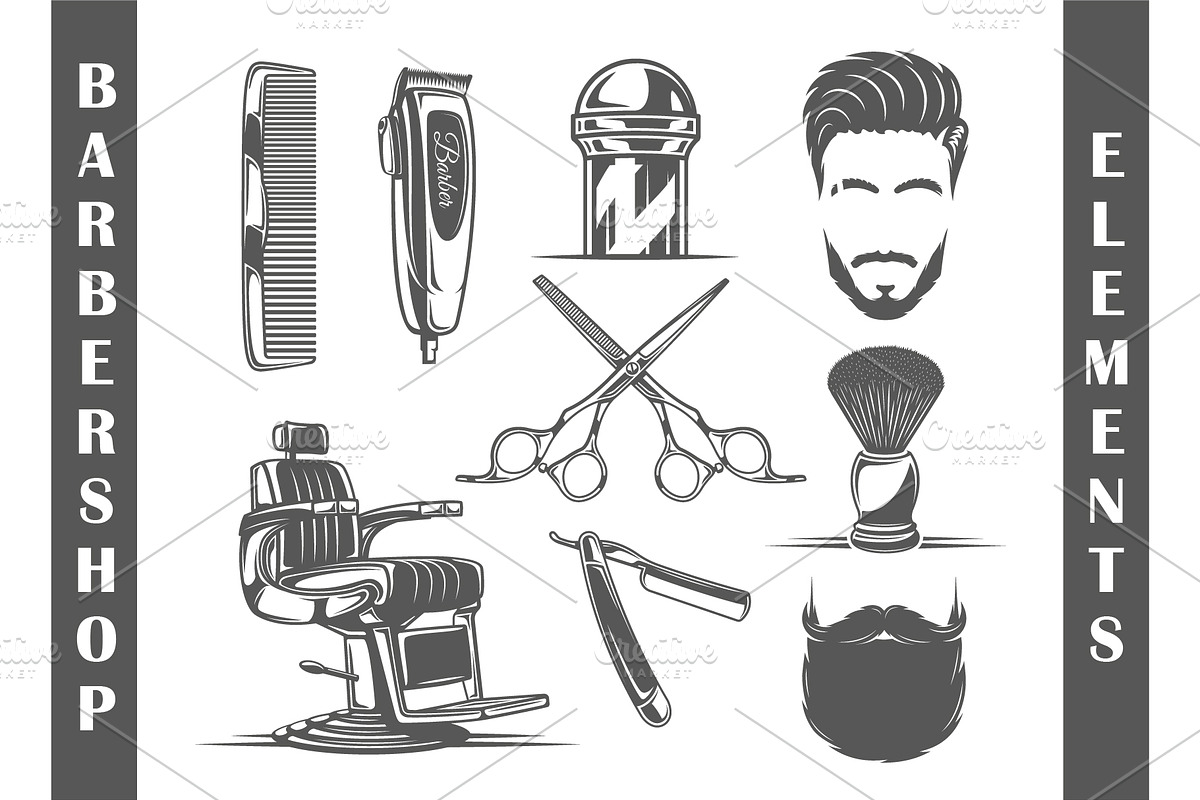 18 Barbershop Logos Templates, a Branding & Logo Template by Art Design (Photo 4 of 19)