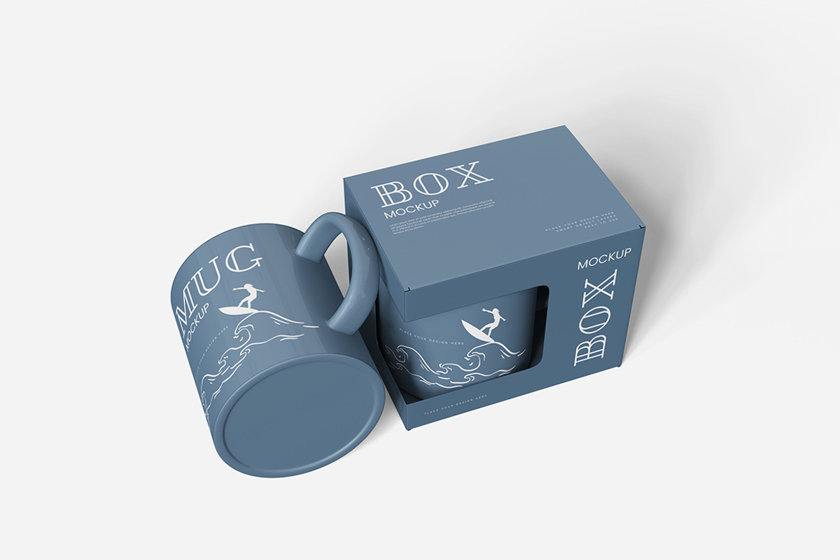 Mug With Box Mockup, a Product Mockup by MrLetters (Photo 2 of 5)