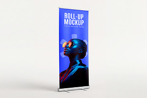Roll Up Banner Mockup Template, an Advertising Mockup by graphypix