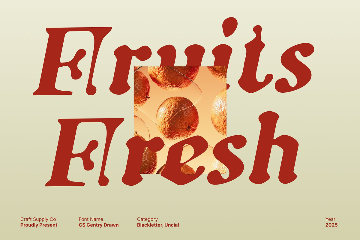 CS Gentry Drawn, a Blackletter Font by Craft Supply Co. (Photo 7 of 8)