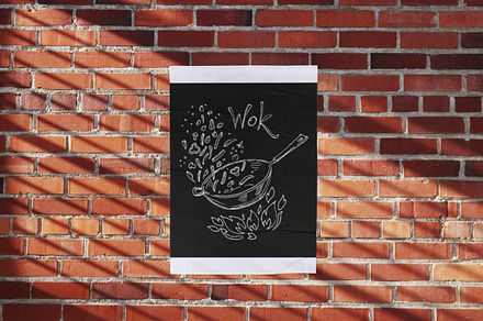 Wok food vector sketch