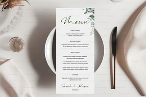 4x9 Aesthetic Menu Mockup, 4x9 Menu