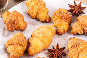 Cinnamon Sugar Tiny Croissants, a Food & Drink Photo by Rimma