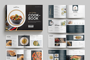 Recipe Book Template Landscape, a Brochure Template by Cleffon_Graphic_Studio