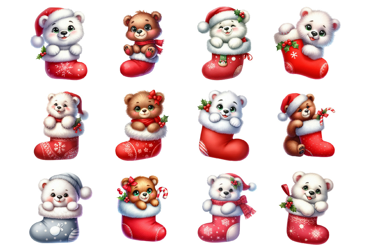 Winter Polar Bear Snow Christmas, an Illustration by Design Market (Photo 2 of 3)