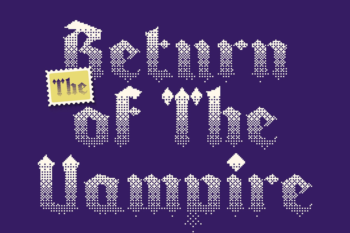 CS Vasco Halfpixel, a Blackletter Font by Craft Supply Co. (Photo 3 of 8)