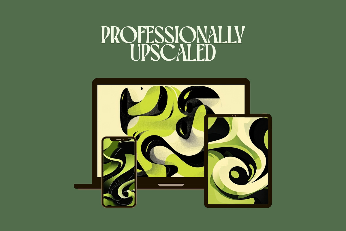 18 Green Fluid Abstract Wallpapers, a Wallpaper Graphic by Incomelion (Photo 5 of 9)